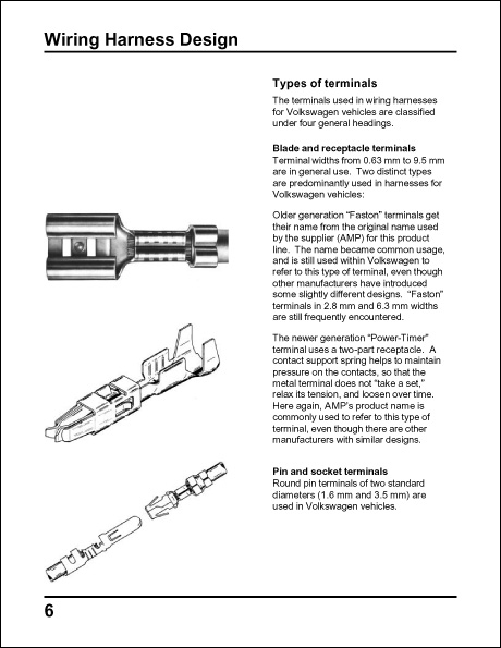 Volkswagen Wiring Harness Inspection & Repair Technical Service Training Self-Study Program Wiring Harness Design