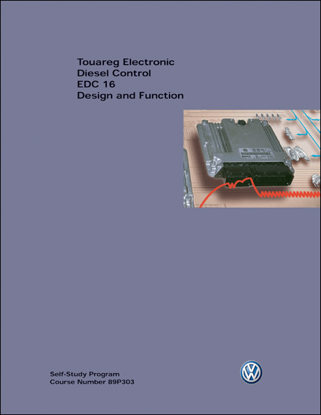 Volkswagen Touareg Electronic Diesel Control EDC 16 Design and Function Technical Service Training Self-Study Program Front Cover